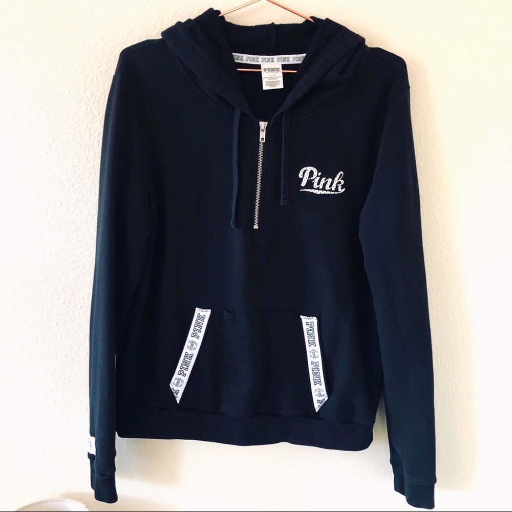 Victoria’s Secret PINK Half Zip Hoodie Size L